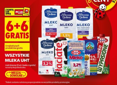 Mleko UHT Mleczna Dolina 1L promocja w Biedronka