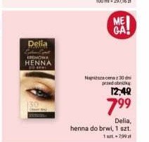 Henna do brwi 3.0 dark brown Delia color cream promocja