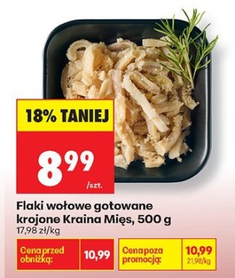 Flaki wołowe gotowane krojone 500 g promocja w Biedronka