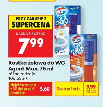 Kostka żelowa do WC, różne rodzaje, 75 ml promocja w Biedronka