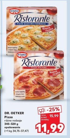 Pizza quattro formaggi Dr. oetker ristorante promocja w Kaufland