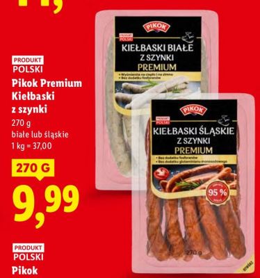 Kiełbaski z szynki białe promocja w Lidl
