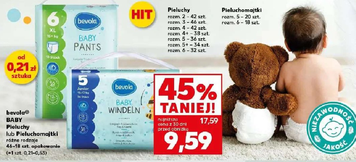 Pieluchy dla dzieci maxi 4 Bevola baby promocja