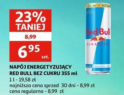 Napój energetyczny bez cukru Red bull promocja