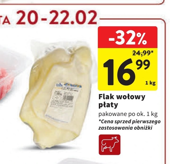 Flaki wołowe płaty promocja w Intermarche