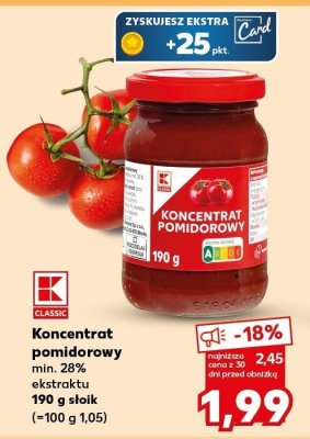 Koncentrat pomidorowy promocja w Kaufland