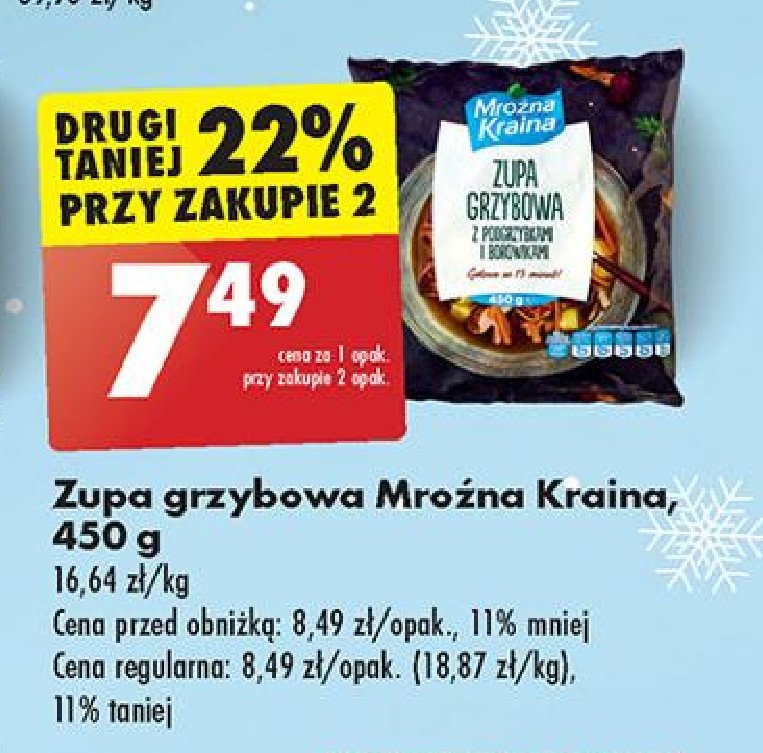 Zupa grzybowa z podgrzybkami i borowikami Mroźna kraina promocja