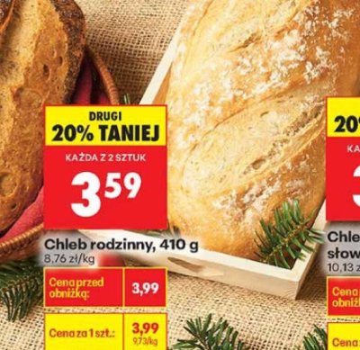 Chleb rodzinny 410 g promocja w Biedronka