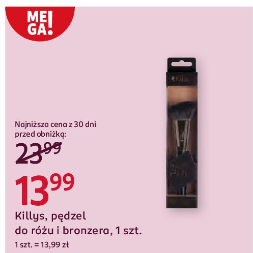 Pędzel do różu i bronzera pro Killys promocja w Rossmann