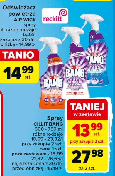 Płyn czystość i higiena Cillit bang promocja