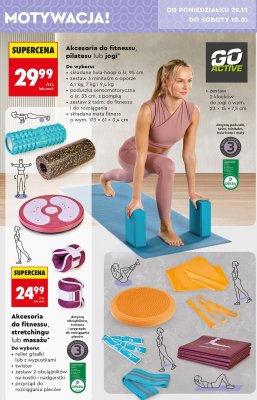 Akcesoria do fitnessu, pilatesu lub jogi GO ACTIVE promocja w Biedronka