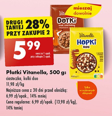 Płatki dotki Vitanella promocja