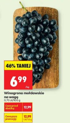 Winogrono mołdawskie na wagę promocja w Biedronka