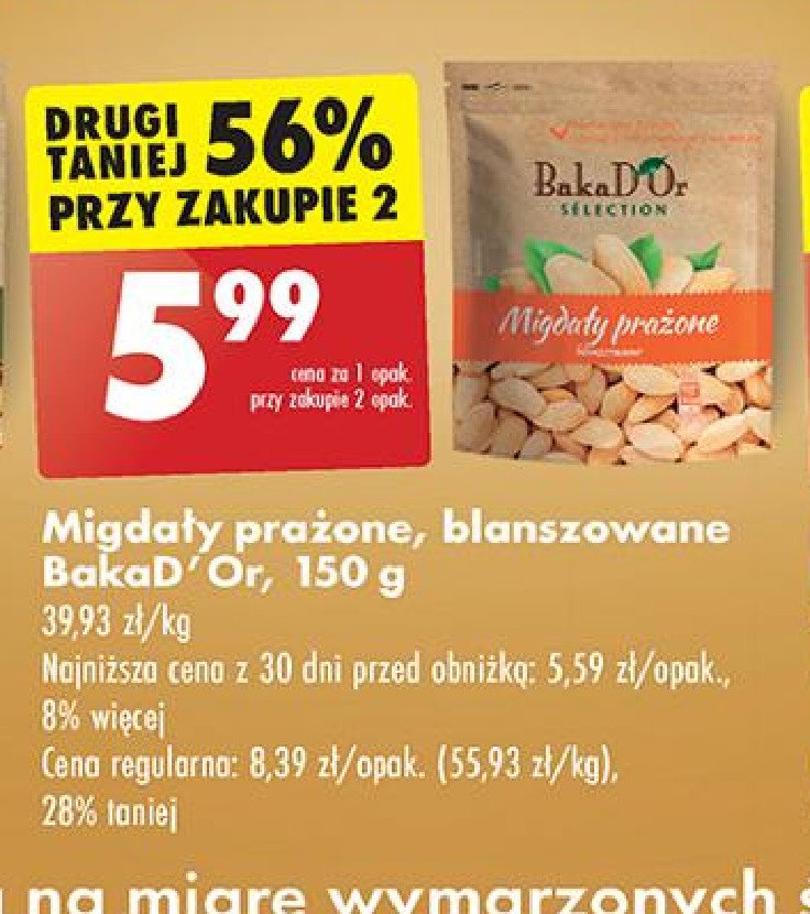 Migdały prażone Bakad'or promocja