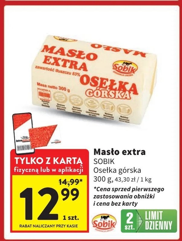 Masło osełka górska Sobik promocja