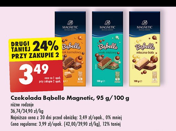 Czekolada b膮belkowa karmelowa Magnetic b膮bello promocja