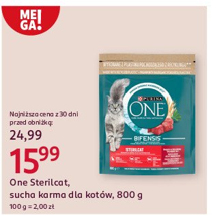 Karma dla kota sterilcat Purina one promocja w Rossmann