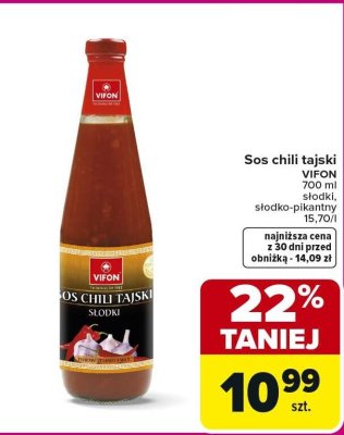 Sos chili tajski słodki VIFON promocja w Carrefour