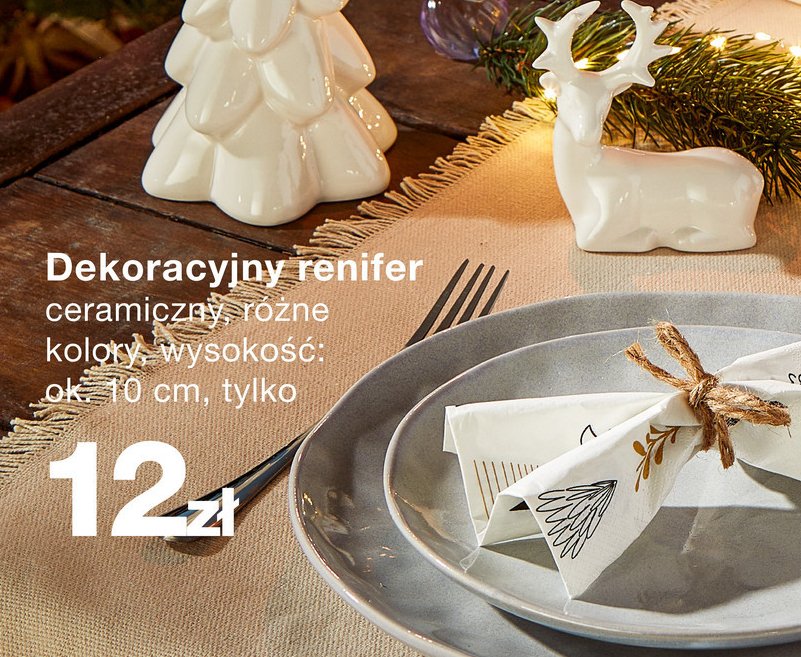 Renifer ceramiczny 10 cm promocja