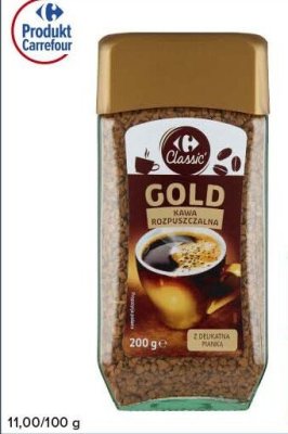 Kawa rozpuszczalna Carrefour Classic Gold promocja w Globi