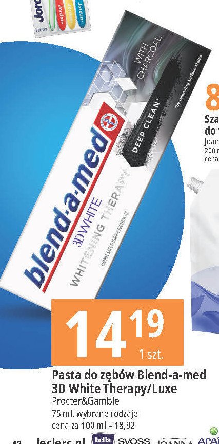 Pasta do z臋b贸w sensitive Blend-a-med 3d white luxe promocja