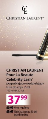 Tusz Christian Laurent Pour La Beaute Celebrity Lash pogrubiająco-rozdzielający tusz do rzęs, 7 ml promocja w Hebe
