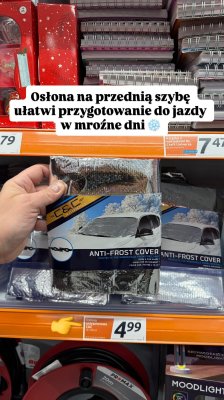 Osłona antyszronowa na samochód 145/180 x 70 cm promocja w Action