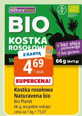 Kostka rosołowa Naturavena bio Bio Planet promocja w Leclerc