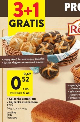 Kajzerka z sezamem REVA promocja w Intermarche