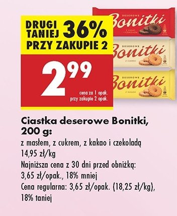 Ciastka z cukrem Bonitki promocja w Biedronka