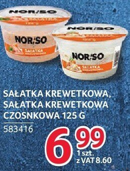 Sałatka krewetkowa, sałatka krewetkowa czosnkowa NOR/SO 125 g promocja w Selgros