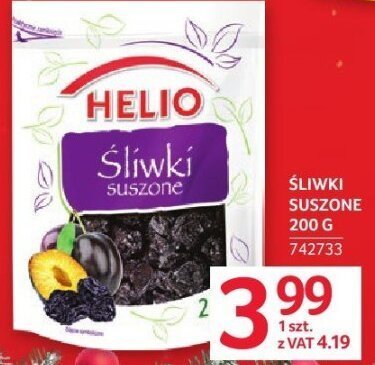 Śliwki suszone Helio 200 g promocja w Selgros