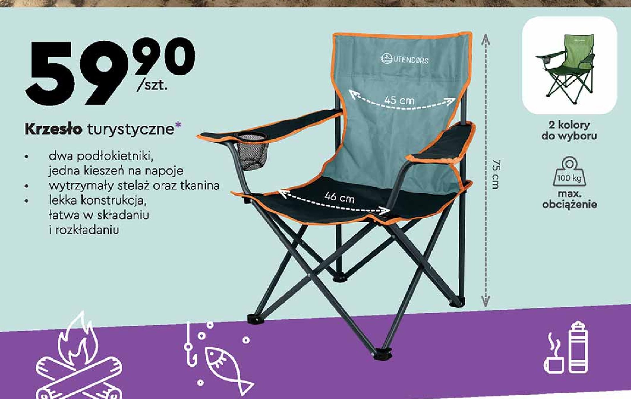 Krzesło turystyczne Utendors promocje