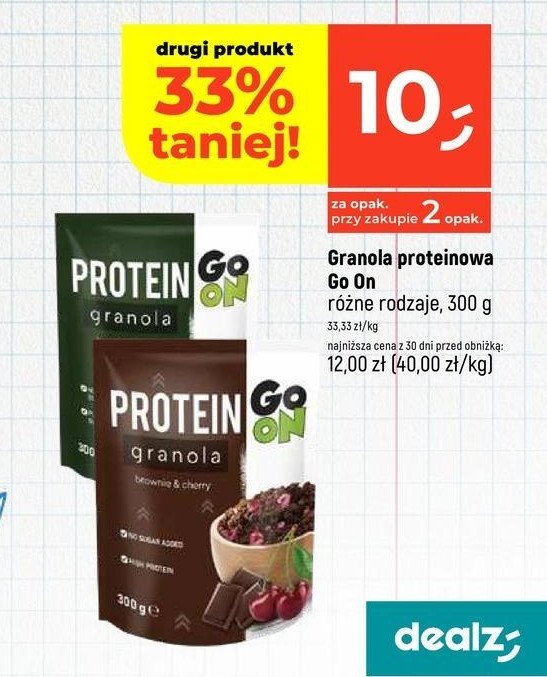 Granola brownie & cherry Sante go on! protein promocja