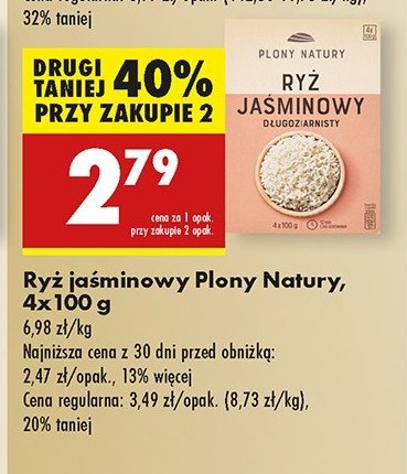 Ryż jaśminowy długoziarnisty Plony natury promocja