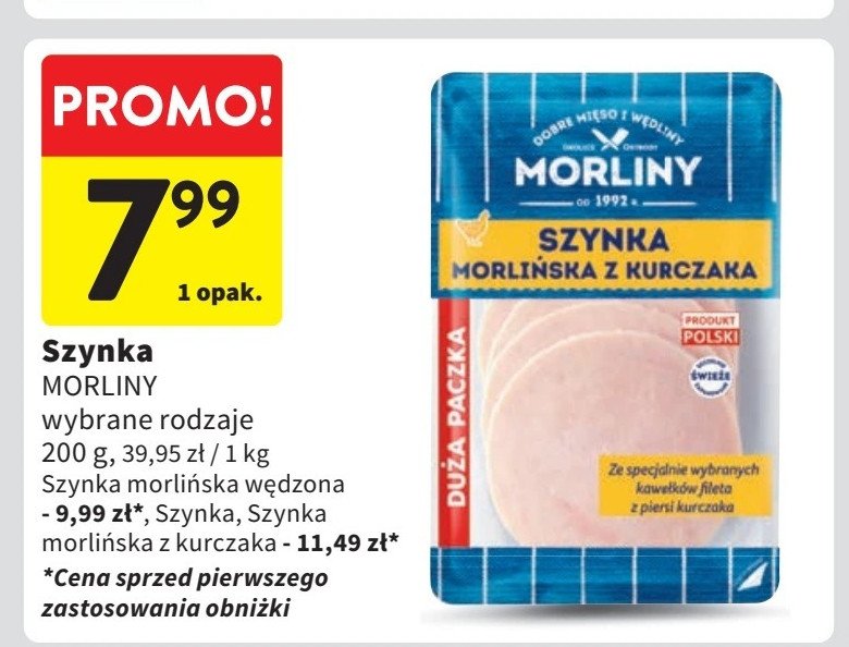 Szynka morlińska ciemnowędzona Morliny promocja