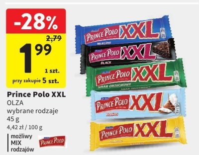 Prince Polo XXL OLZA wybrane rodzaje promocja w Intermarche