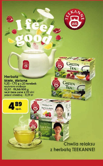 Herbata pomegranate Teekanne green tea promocja