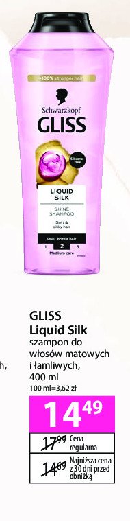 Szampon do włosów Gliss kur liquid silk gloss promocja