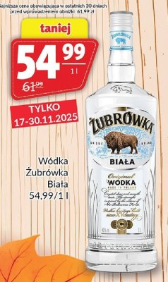 Wódka Żubrówka Biała promocja w Prim Market