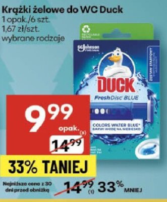 Krążki żelowe do WC Duck promocja w Delikatesy Centrum