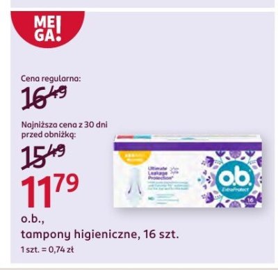 Tampony higieniczne 16 szt. promocja w Rossmann