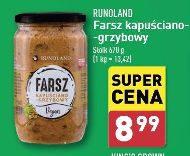 Farsz kapuściano-grzybowy Runoland promocja w Aldi