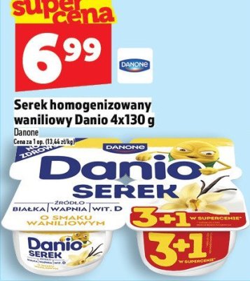 Serek homogenizowany waniliowy Danio 4x130g promocja w TOPAZ