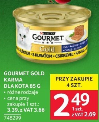 Karma Gourmet Gold dla kota 85 g promocja w Selgros