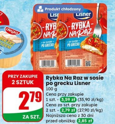 Rybka Na Raz w sosie po grecku Lisner promocja w Dino