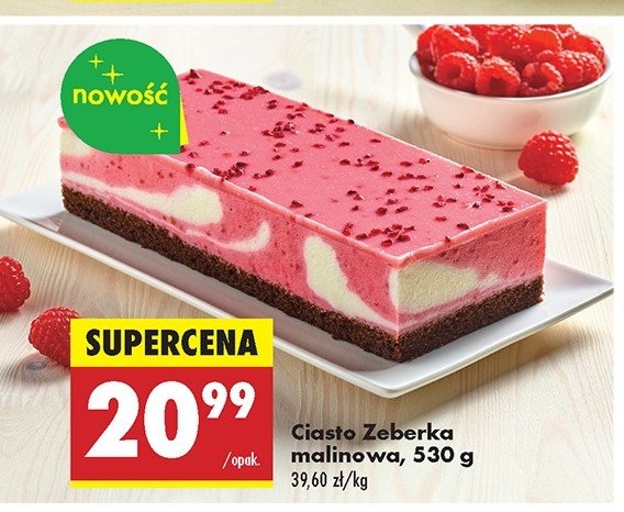 Ciasto zeberka malinowa promocja w Biedronka