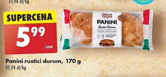 Panini rustici durum 33 fine foods promocja w Biedronka