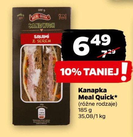 Kanapka salami z serem MEAL QUICK SANDWICH promocja