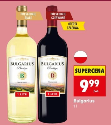 Wino Bulgarius białe polskodie promocja w Biedronka